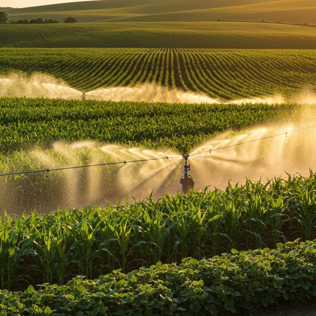 Premium agricultural solutions with water irrigation system